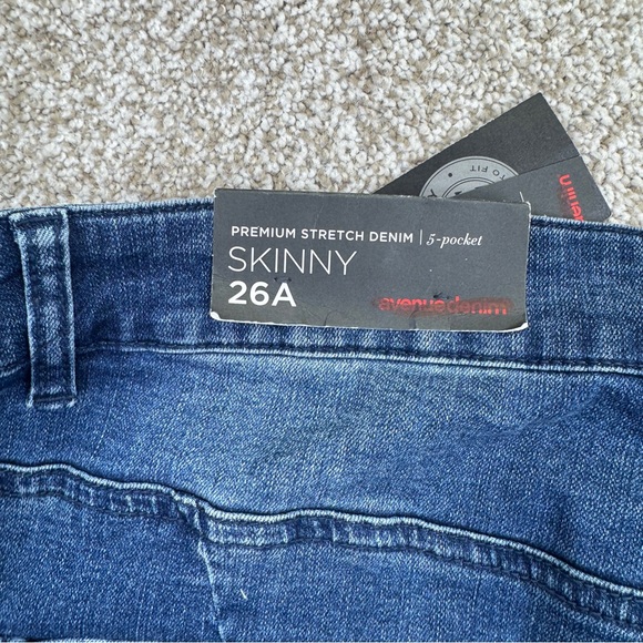 New Avenue Denim Skinny 26 A Blue Denim Women's Jeans Stretch - Picture 10 of 15